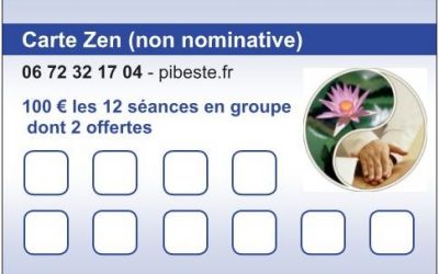 Carte Zen: méditation qi gong taïchi yoga sur Argeles-Gazost – Lourdes – Tarbes – Agos-Vidalos